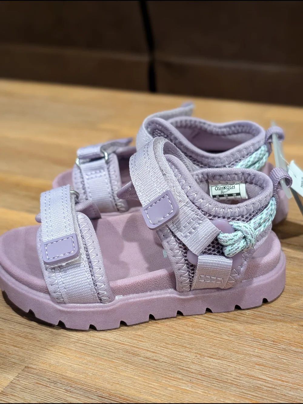 OshKosh B'gosh Lilac Adjustable Strap Kids Sandals